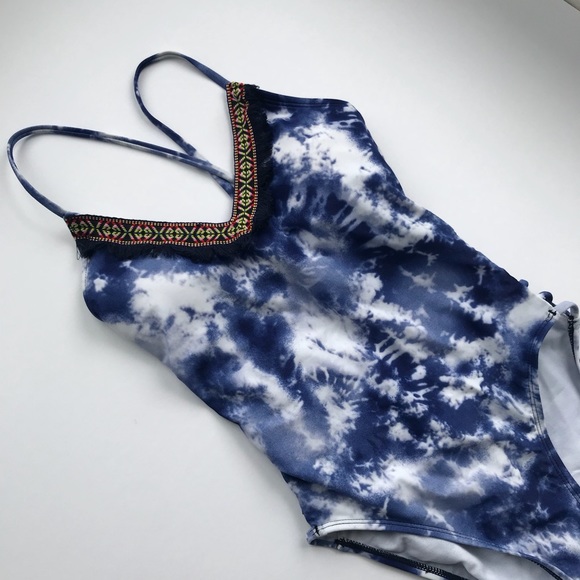 altar'd state | tie dye one piece swimsuit fringe - Picture 2 of 8